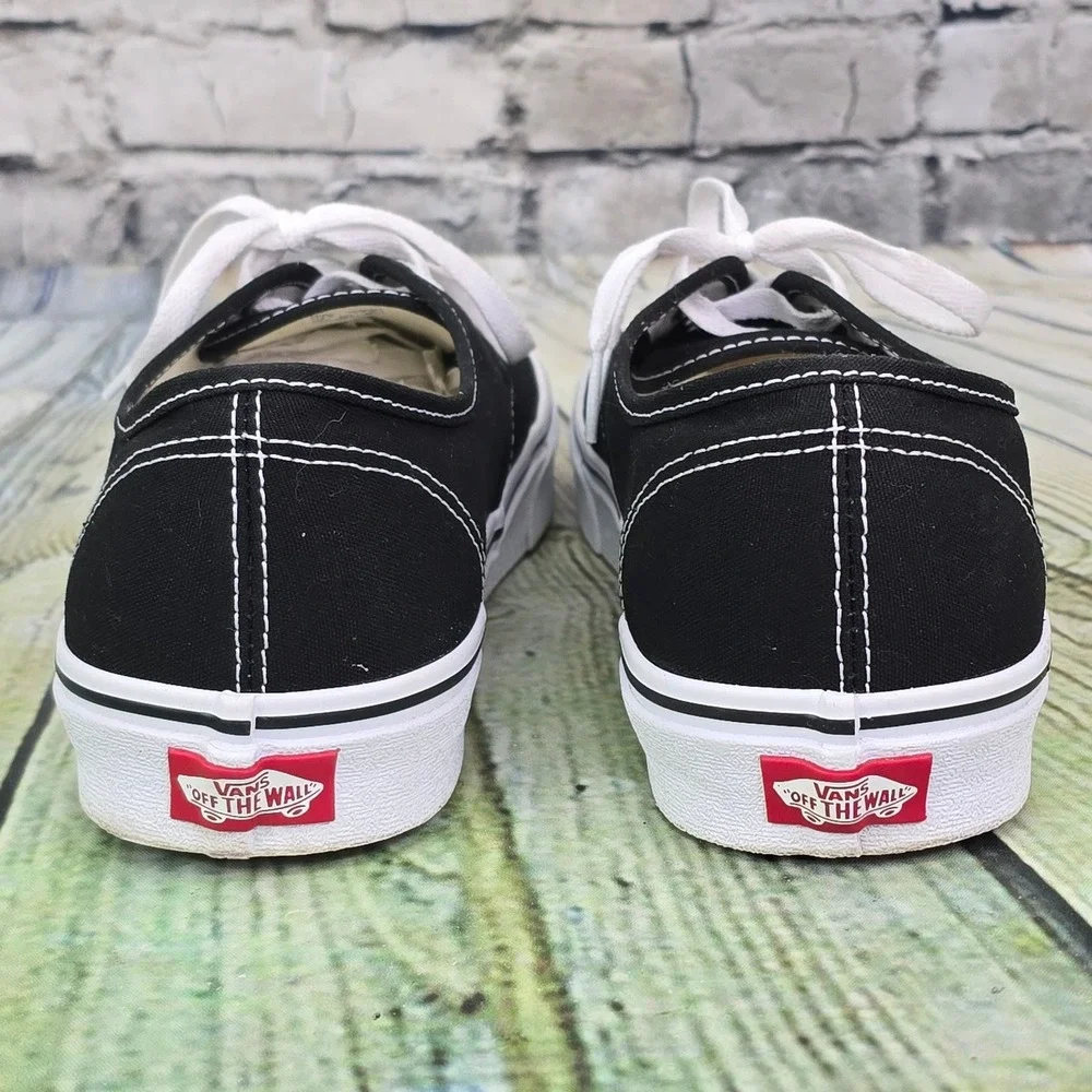 Vans Off the Wall Sneakers Mens 11.5 Black Canvas Low Top Skate Shoes 500714